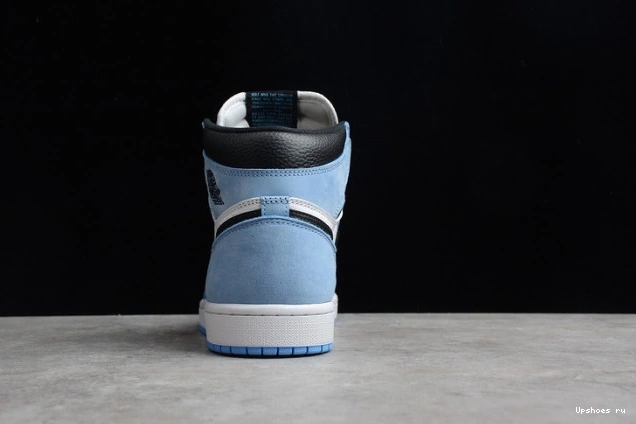 555088-134 Black University High 1 White Jordan Blue AIR Retro 0909